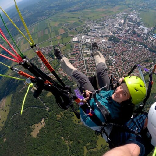 Polet z jadralnim padalom v tandemu / Paragliding in tandem